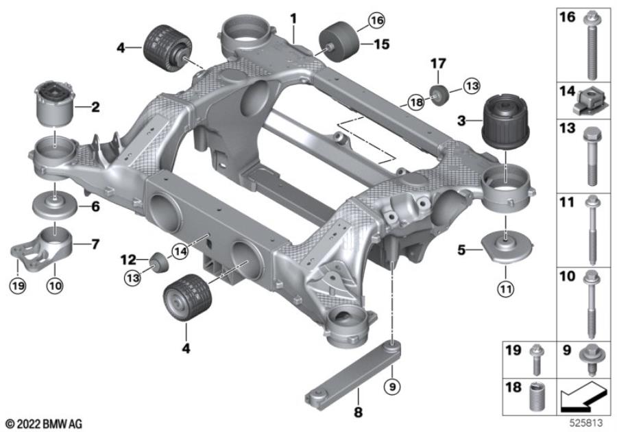 Diagram Rear axle carrier for your 2019 BMW 430iX   