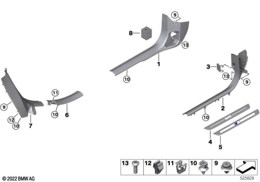 Diagram Trim panel leg room for your 2015 BMW M235i   