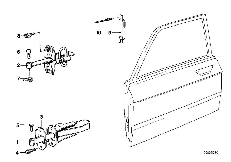 Diagram Front DOOR-HINGE/DOOR brake for your 2017 BMW M2   