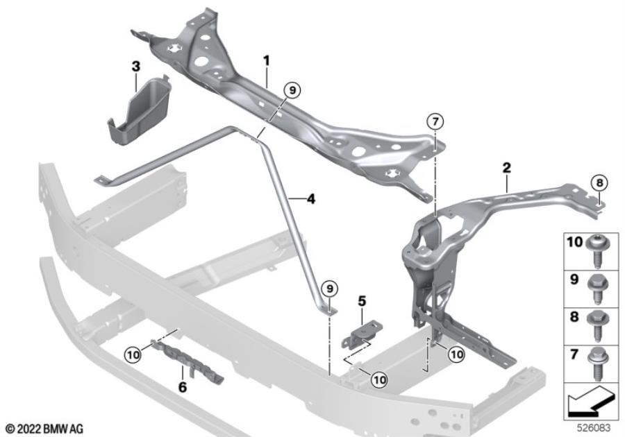 Diagram Front panel for your 2007 BMW M6   