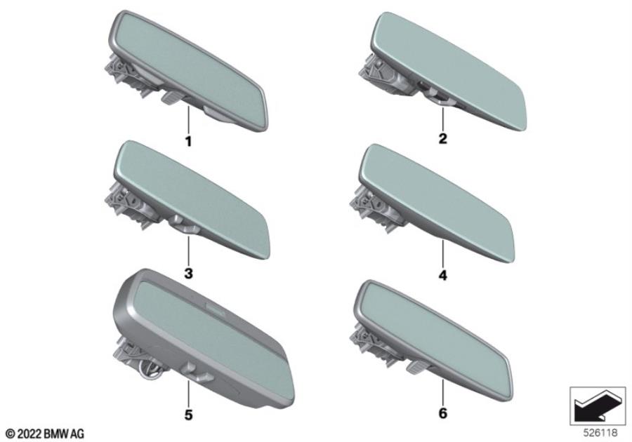 Diagram Interior mirror for your 2009 BMW M6   