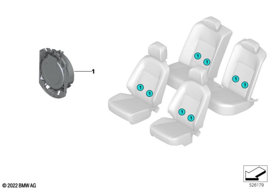 Diagram Speaker seats for your BMW