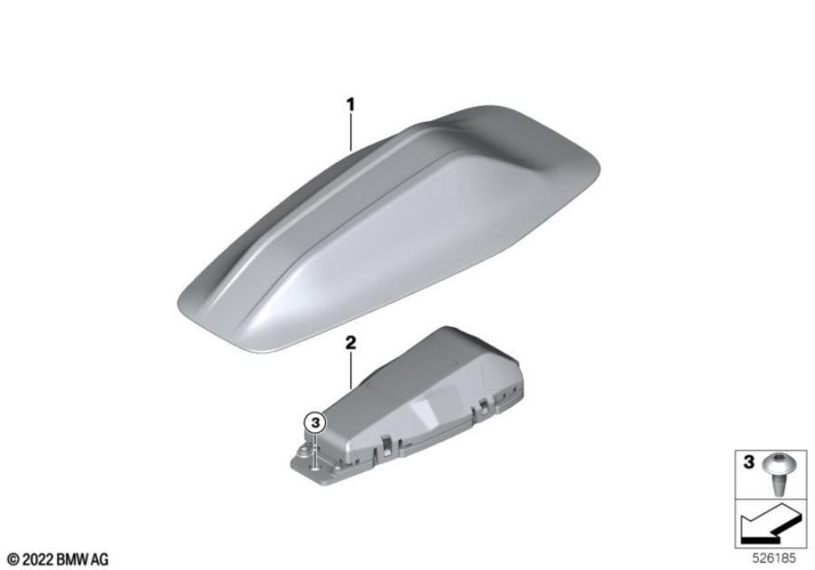 Diagram Single parts antenna for your 2015 BMW M6   