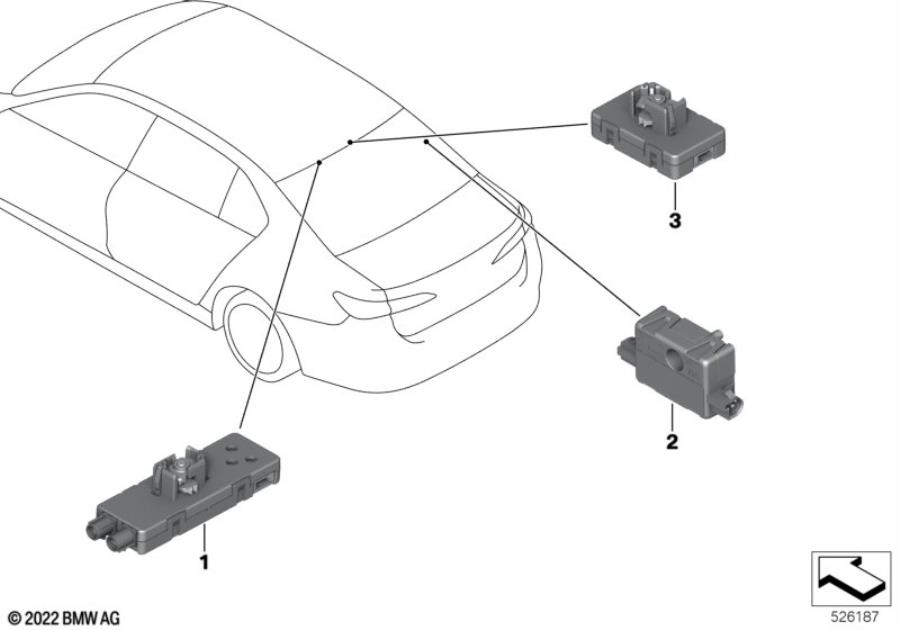 Diagram Sep.CMPT Diversity antenna amplifier for your 2018 BMW M6   