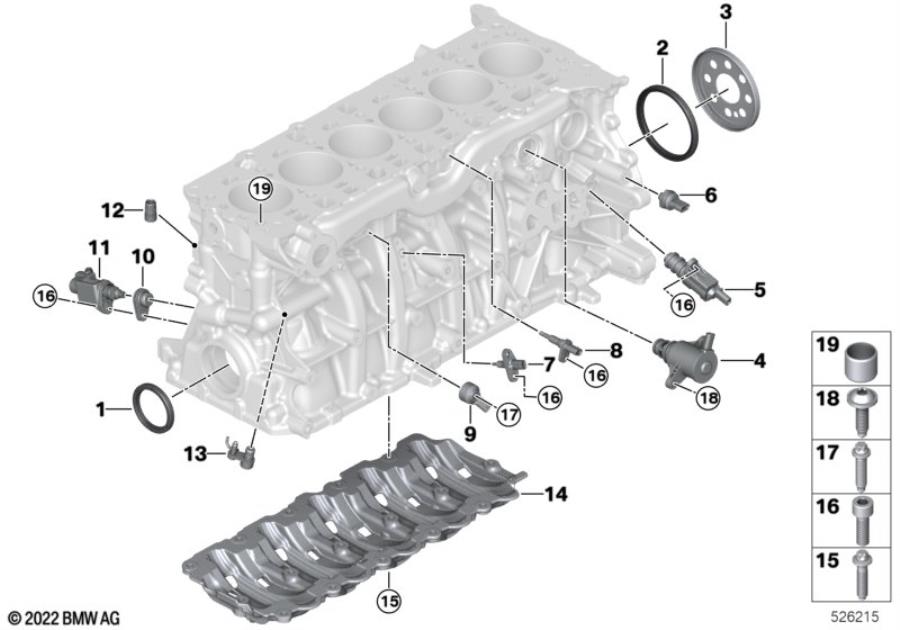 Diagram Engine Block Mounting Parts for your 2020 BMW X2   