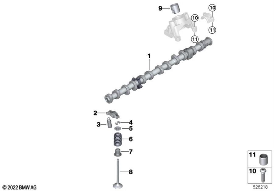 Diagram Valve timing gear, camshaft, outlet for your 1988 BMW M6   