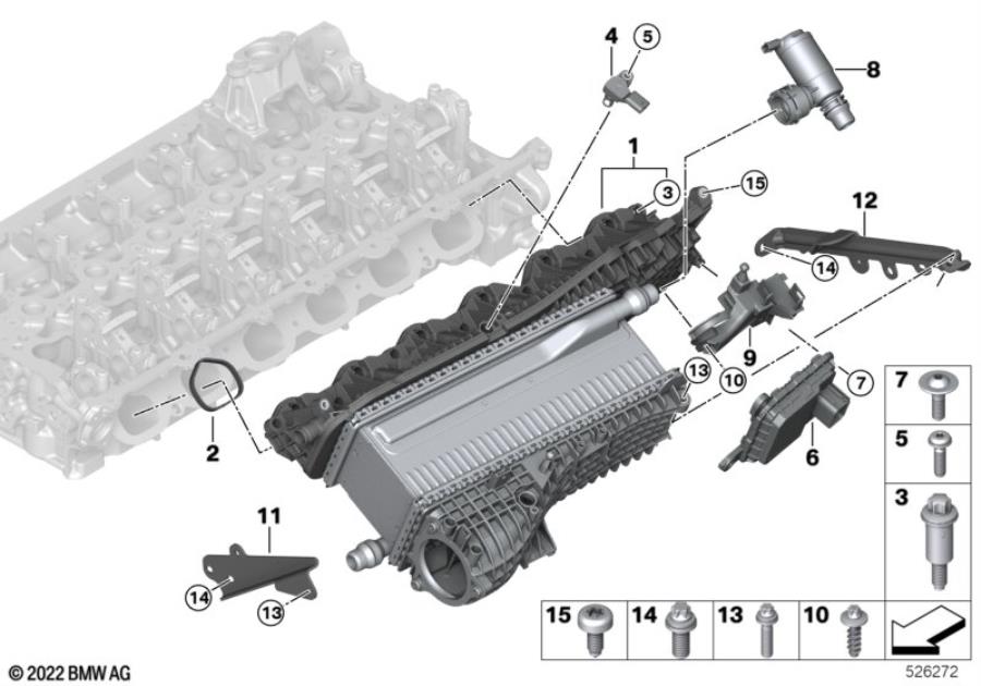 Diagram Intake system-charge air cooler for your 2018 BMW X2 28iX  