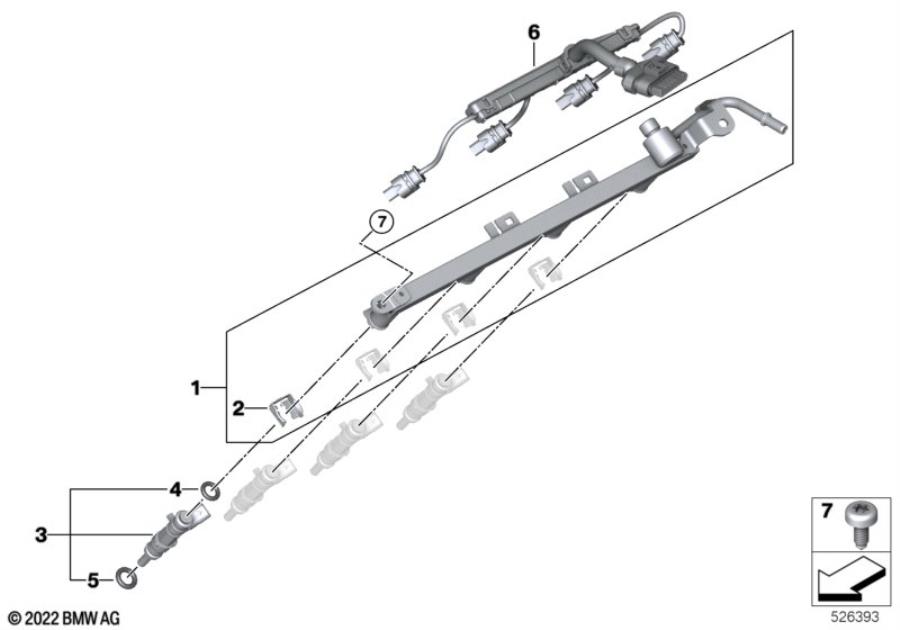 Diagram Low-pressure rail / injector for your 2013 BMW