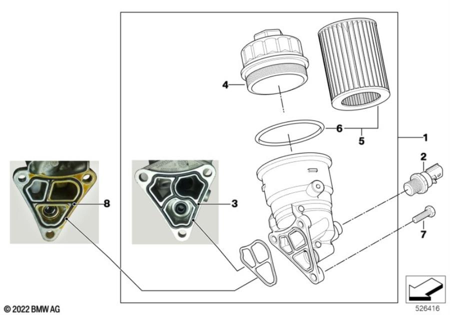 Diagram Lubrication system-Oil filter for your MINI