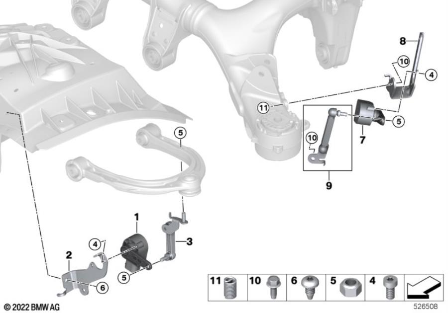 Diagram Headlight vertical aim control sensor for your BMW