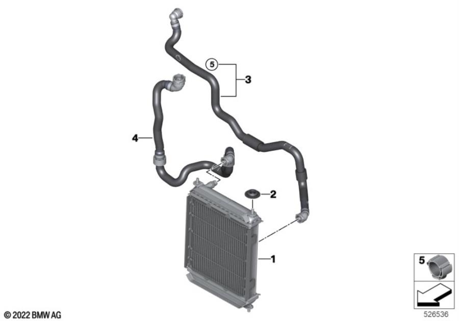 Diagram Remote radiator for your BMW