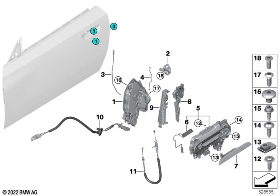 Diagram Locking system, door, front for your 2009 BMW M6   