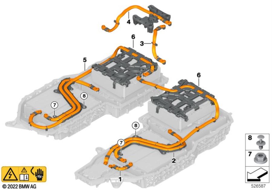 Diagram High-voltage battery module connector for your BMW XM  