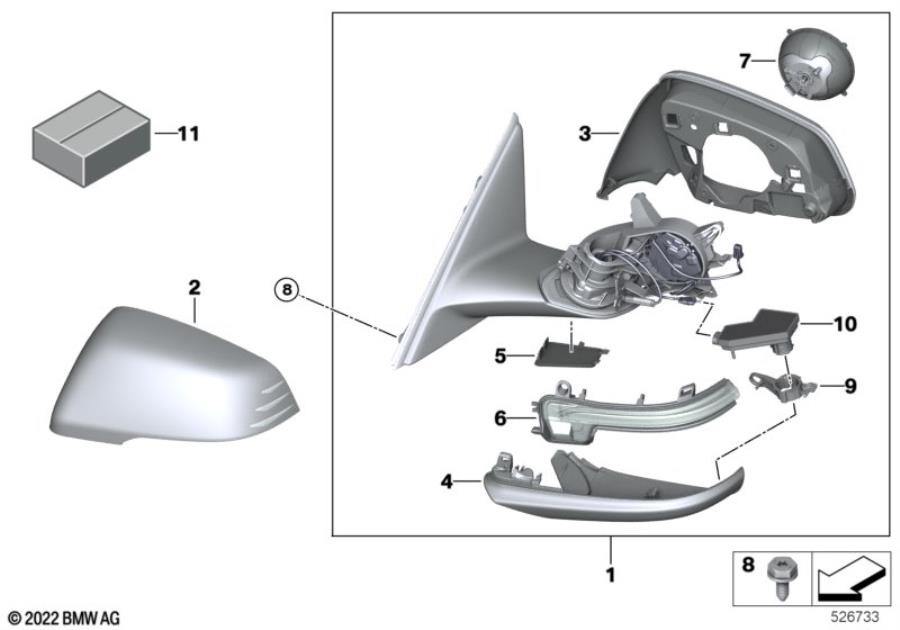 Diagram Outside mirror for your BMW