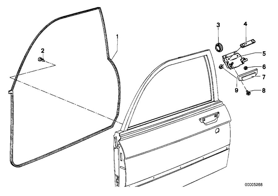 Diagram Locking system, door, front for your 2012 BMW 550iX   