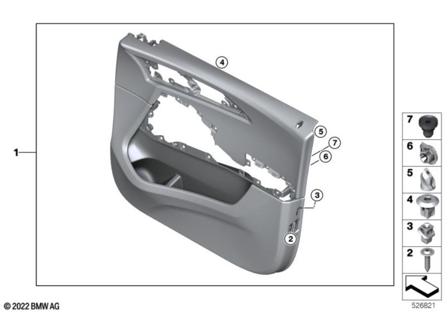 Diagram Door trim panel, front for your BMW