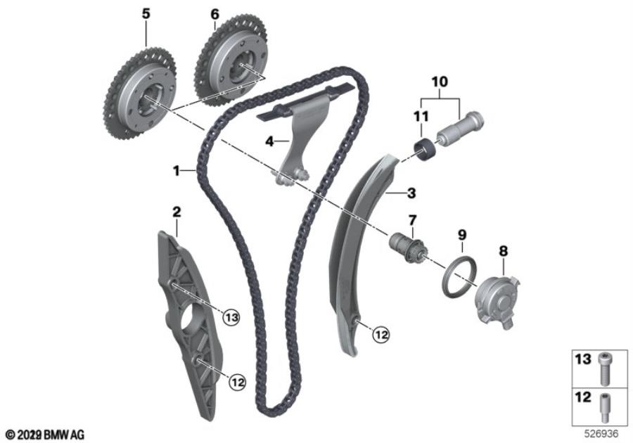 Diagram Timing and valve train-timing chain for your MINI