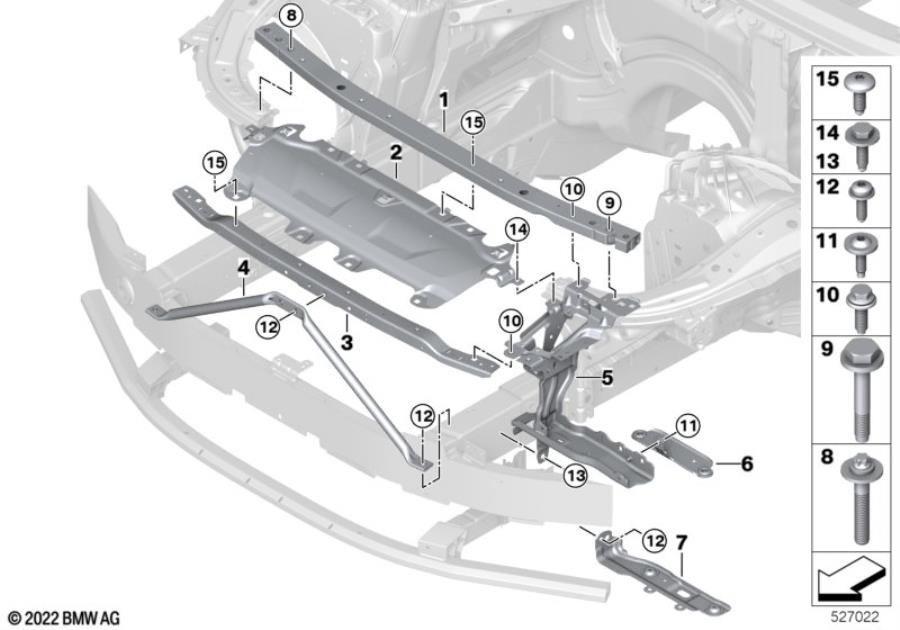 Diagram Front panel for your BMW 740i  