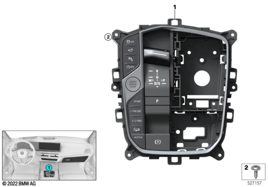 Diagram Control panel center console for your 1988 BMW M6   