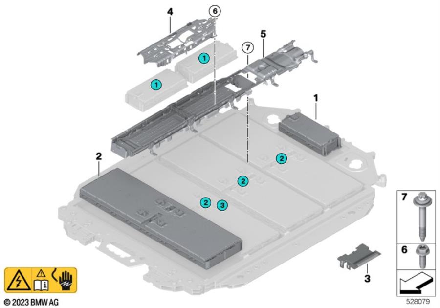 Diagram High-voltage battery module for your 2012 BMW M6   