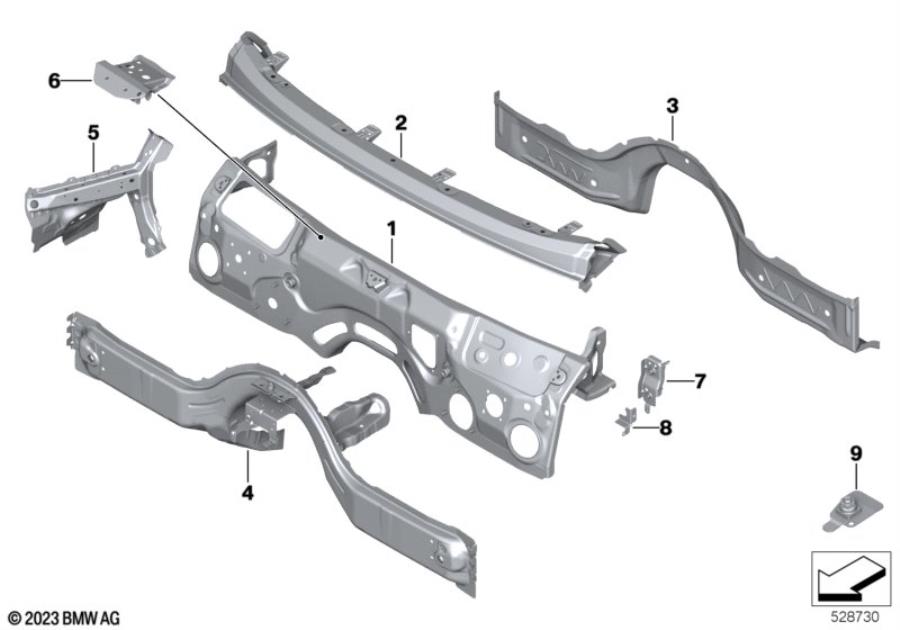 Diagram Splash wall parts for your 2006 BMW M6   