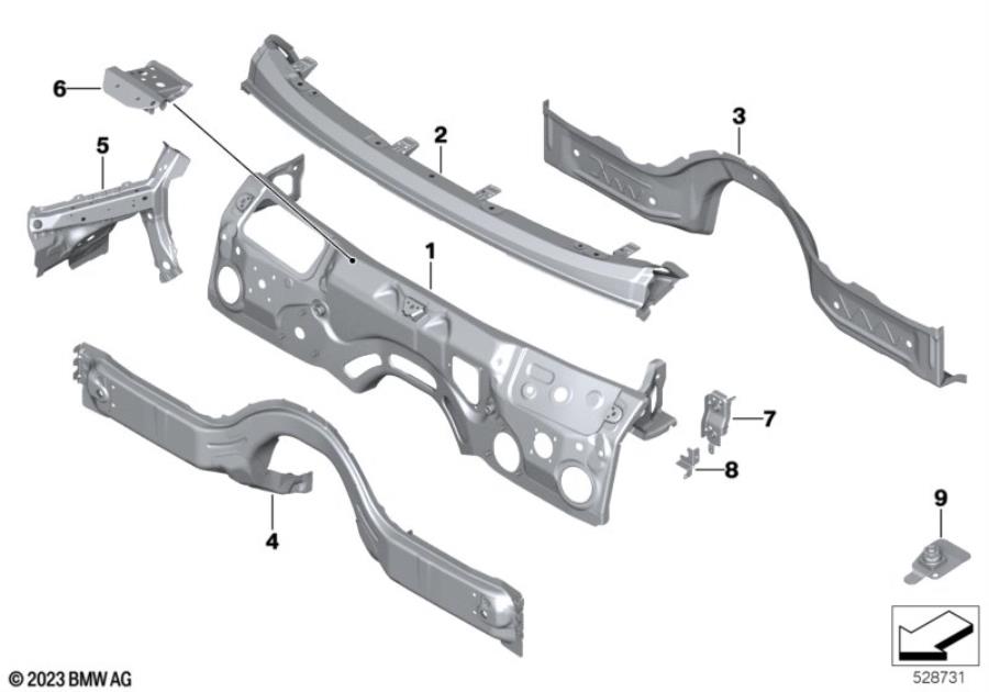 Diagram Splash wall parts for your 2006 BMW M6   