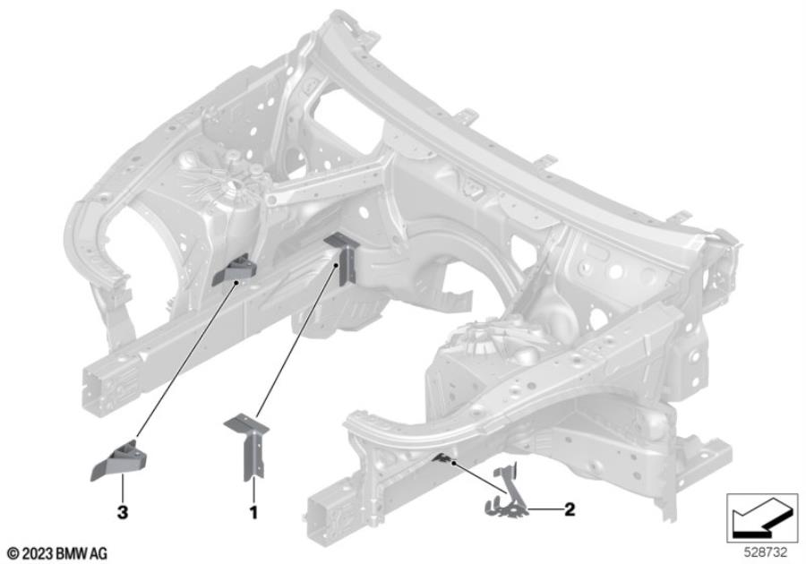 Diagram Front body bracket for your 2006 BMW M6   