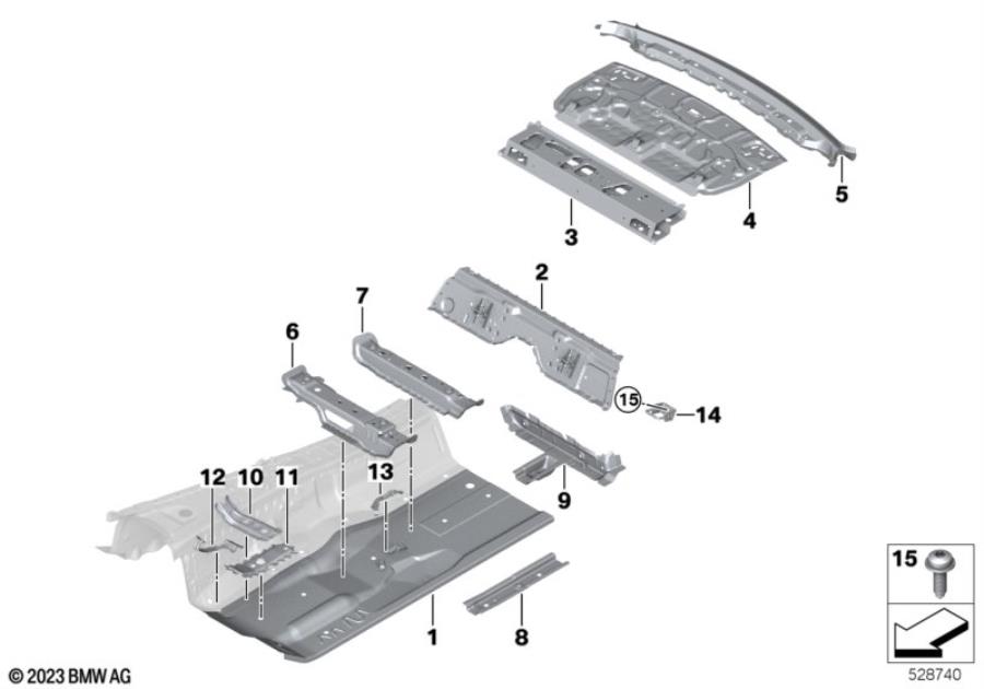 Diagram Partition trunk/Floor parts for your 2009 BMW M6   