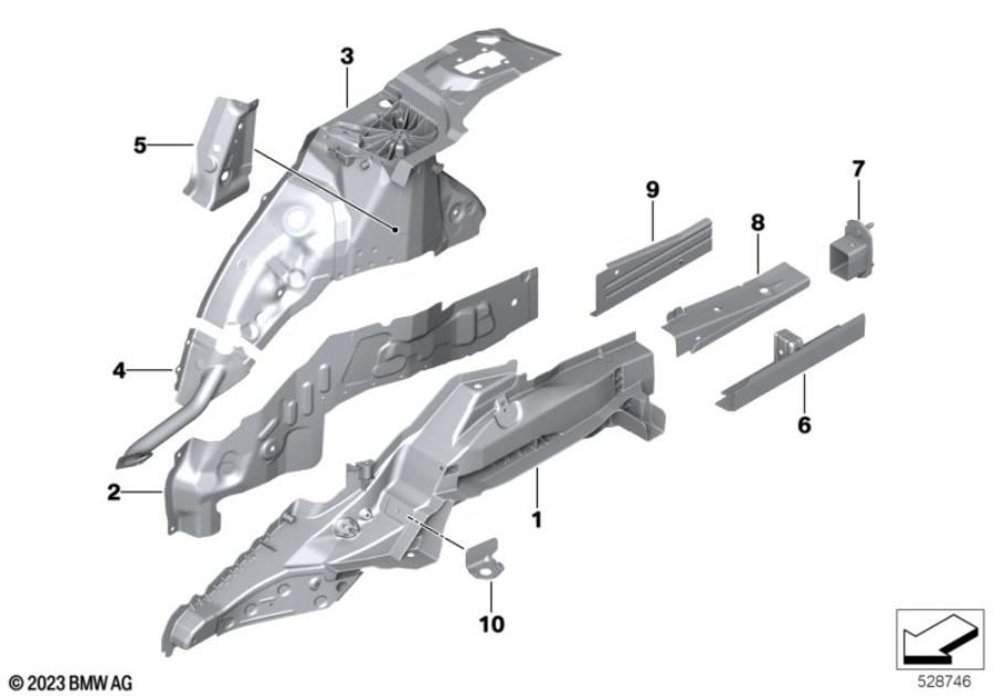 Diagram Rear wheel arch for your 2013 BMW M6   