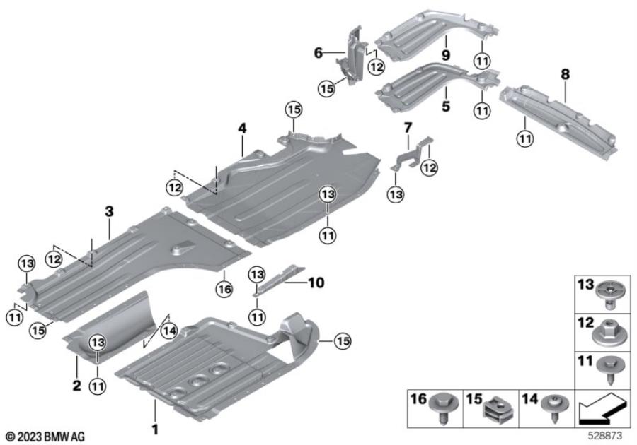 Diagram Underfloor coating for your BMW M6  