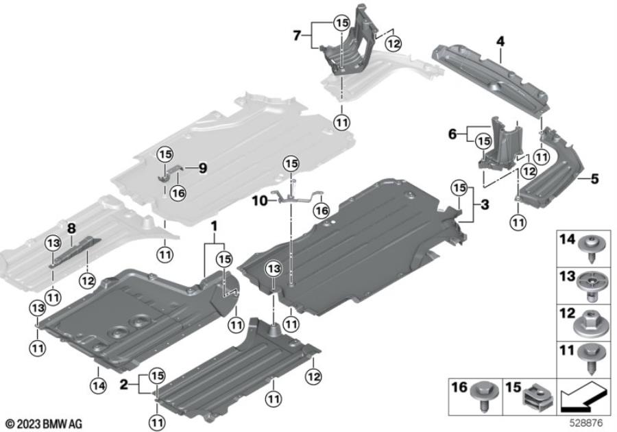 Diagram Underfloor coating for your 2018 BMW M6   