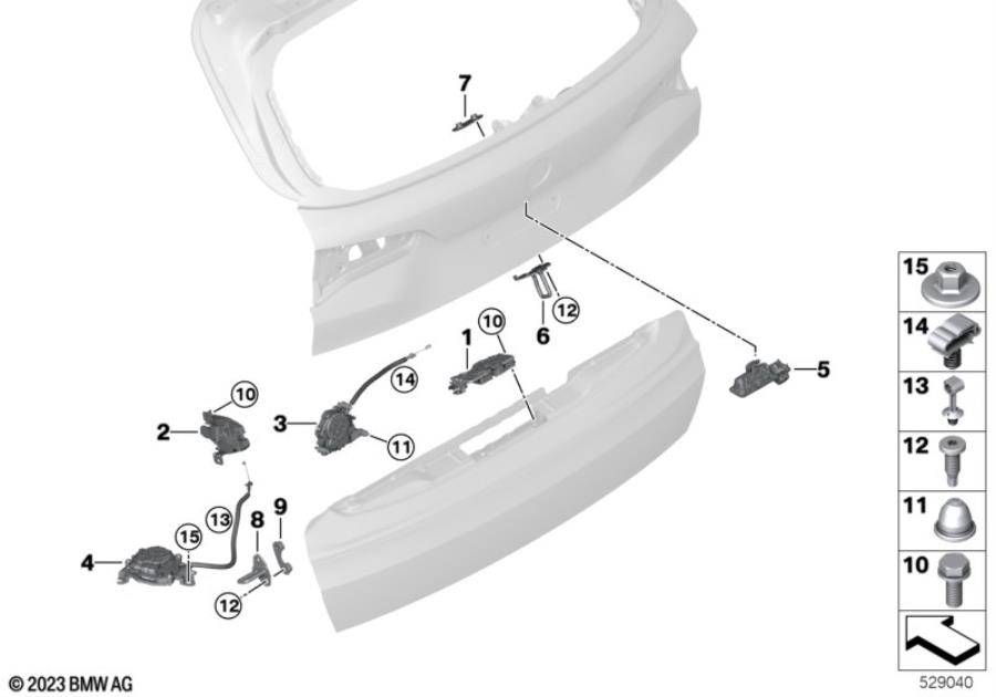 Diagram Tailgate closing system for your 2015 BMW M6   