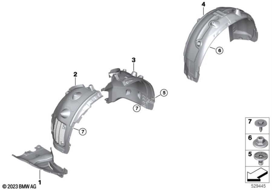 Diagram Wheelarch trim for your BMW M6  