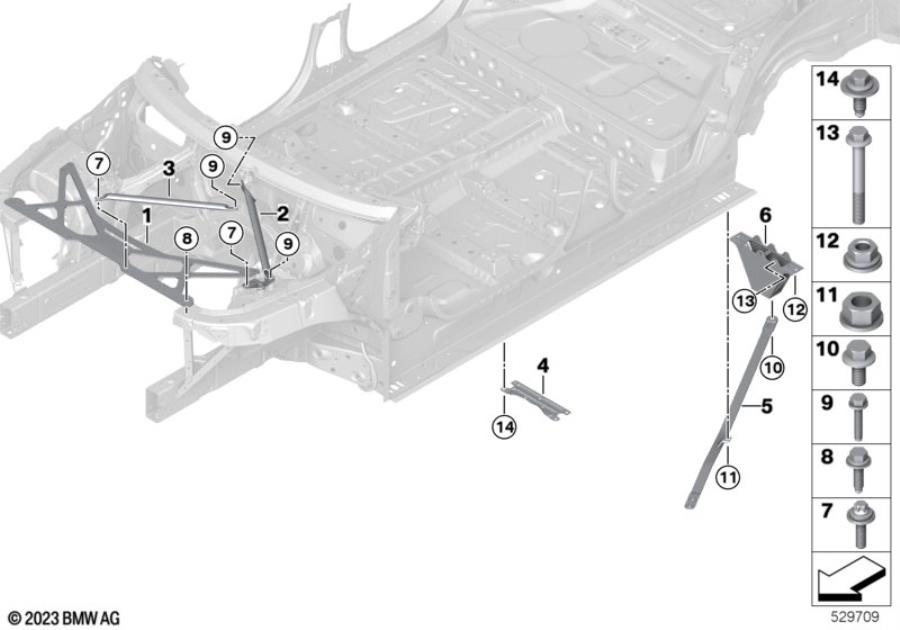 Diagram Reinforcement, body for your 2010 BMW M6   