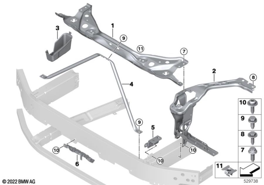 Diagram Front panel for your 2007 BMW M6   