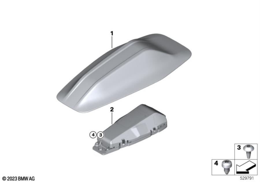 Diagram Single parts antenna for your 2015 BMW M6   