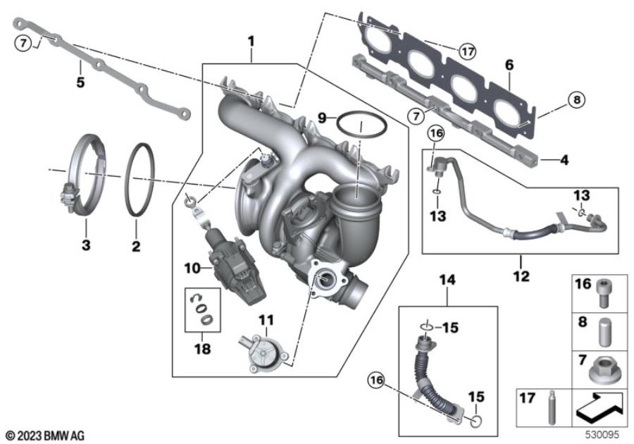 Diagram Exhaust turbocharger with lubrication for your MINI