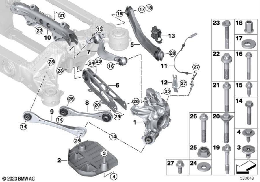 Diagram Rear axle support/suspension BEV for your BMW