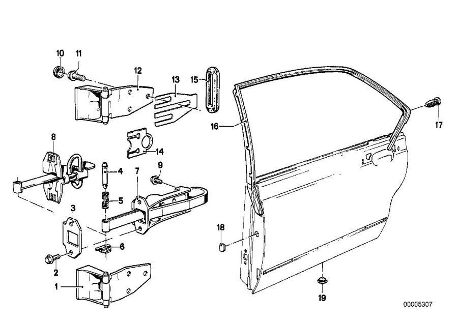 Diagram Rear door - hinge/door brake for your 2017 BMW M2   