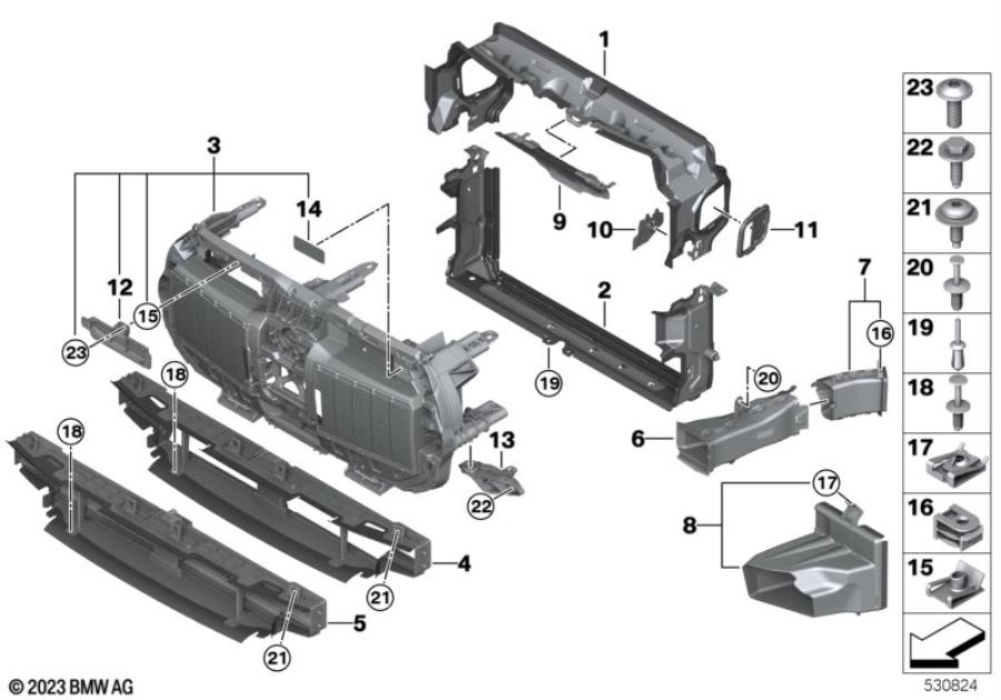 Diagram Air ducts for your BMW 740i  