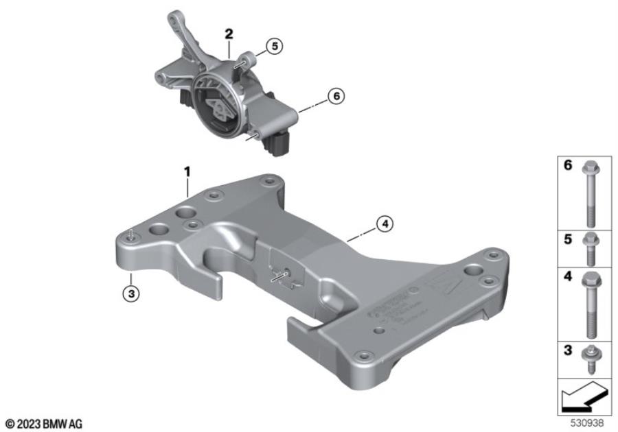 Diagram Gearbox suspension for your 2013 BMW M6   