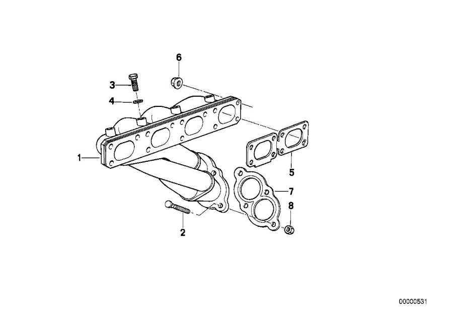 Diagram Exhaust manifold for your 2015 BMW M235iX   