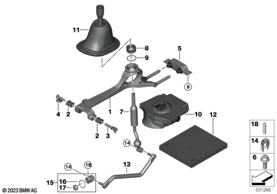 Diagram Gearshift manual transmission for your BMW