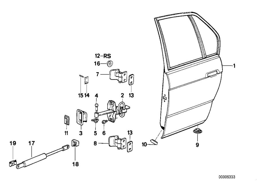 Diagram Rear door - hinge/door brake for your 2023 BMW X3  30eX 