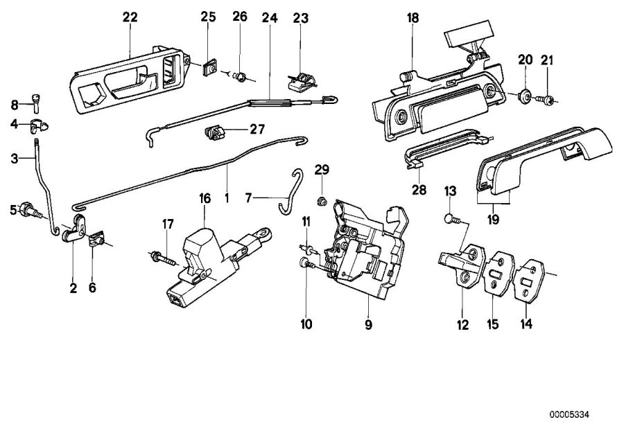 Diagram Rear door CONTROL/DOOR lock for your 2024 BMW 228iX   