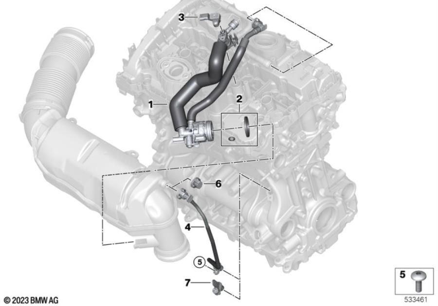 Diagram Crankcase-Ventilation for your BMW X2  