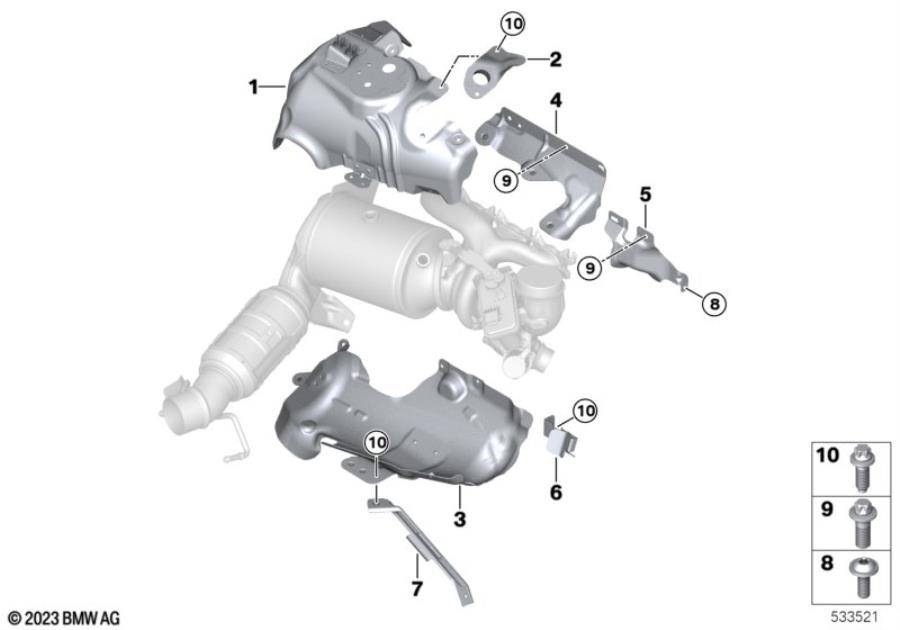 Diagram Exhaust turbocharger heat shield for your MINI