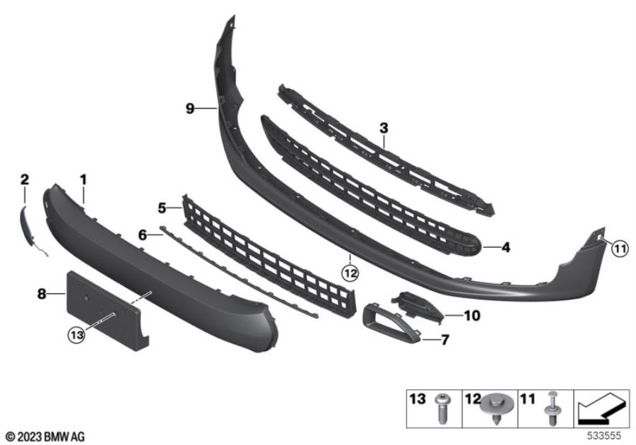 Diagram Trim, decor elements, front for your MINI