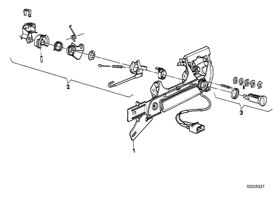 Diagram Locking system, door, front for your BMW