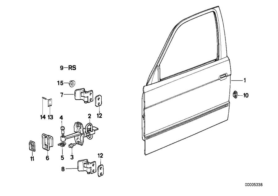 Diagram Front DOOR-HINGE/DOOR brake for your 2023 BMW X3  30eX 